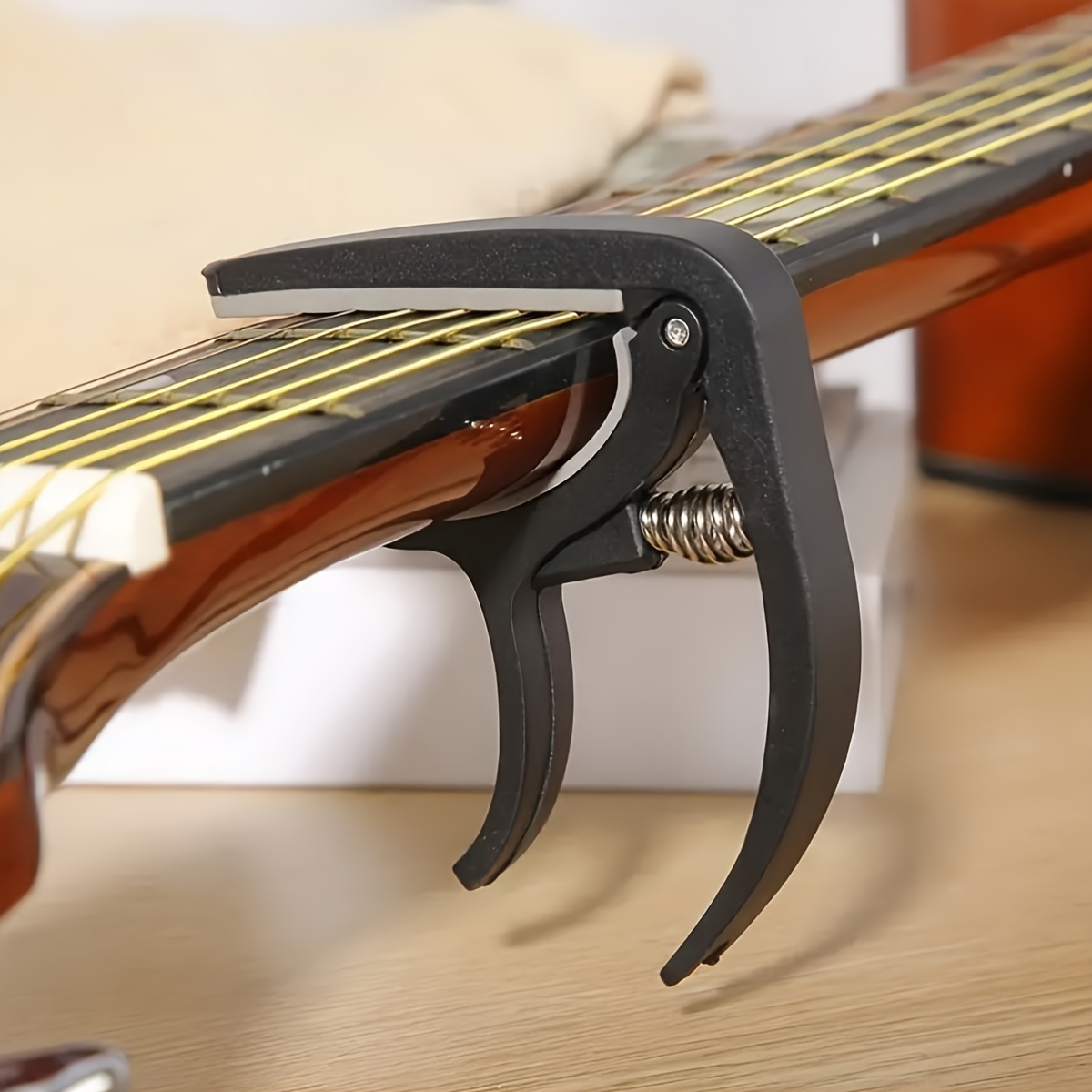 Guitar Tuner Clip - Capo de guitare en bois durable,