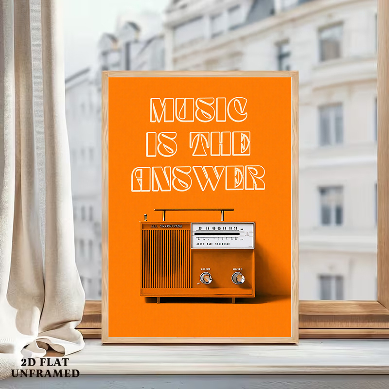 Tableau mural vintage sur toil - Audio Music For Background avis et prix