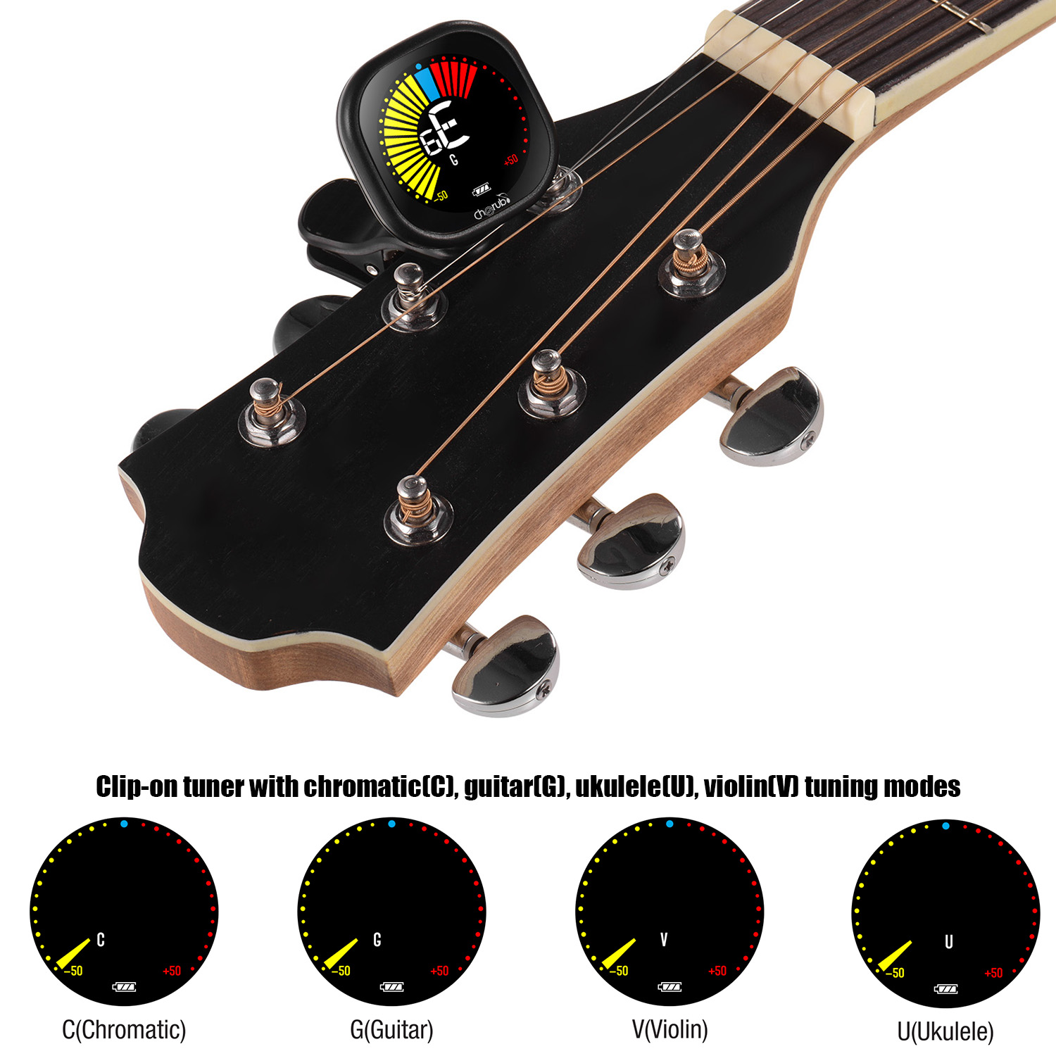 Cherub WST-670 accordeur de gu - Guitar Tuner Clip avis et prix