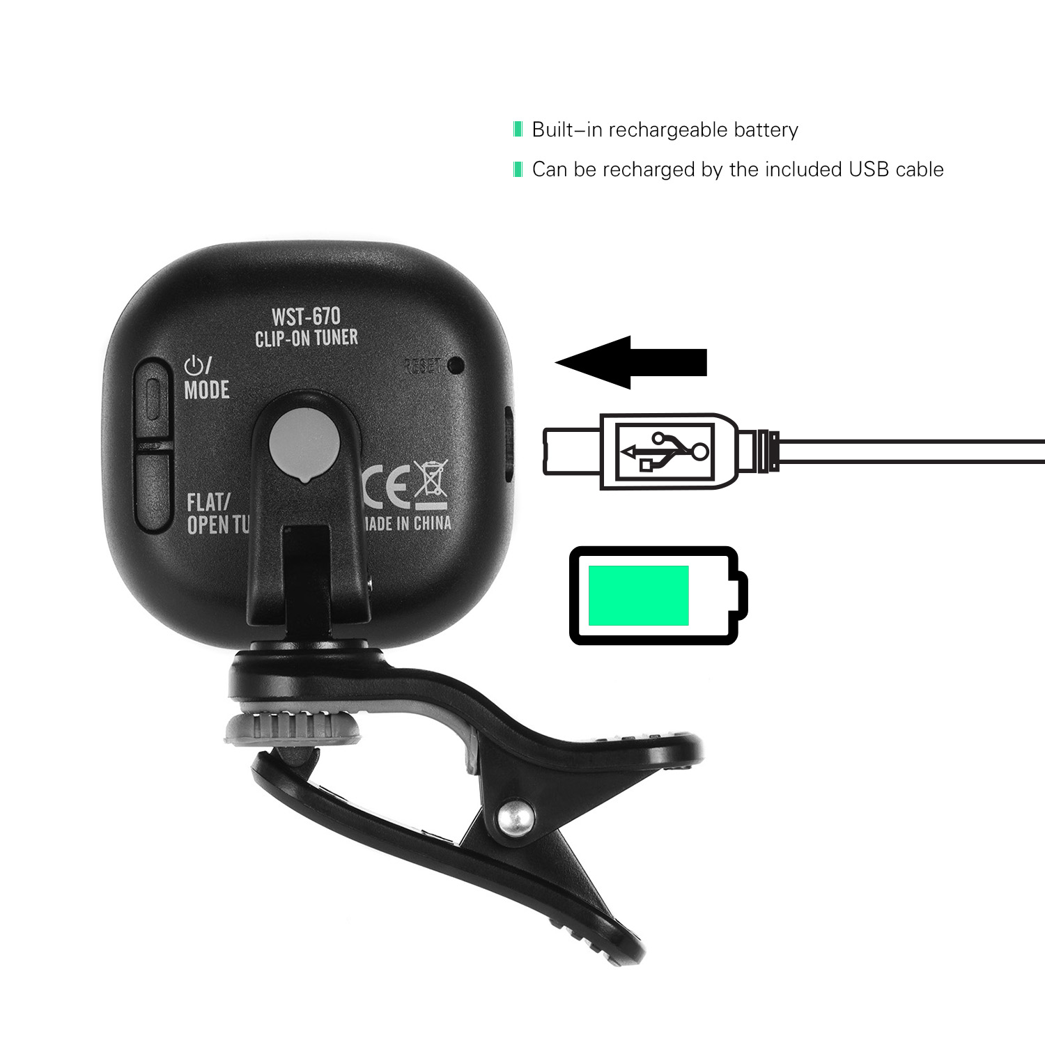 Cherub WST-670 accordeur de gu - Guitar Tuner Clip avis et prix
