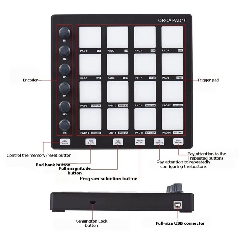 Clavier de contrôle PAD16 pour - Audio Music Dj avis et prix