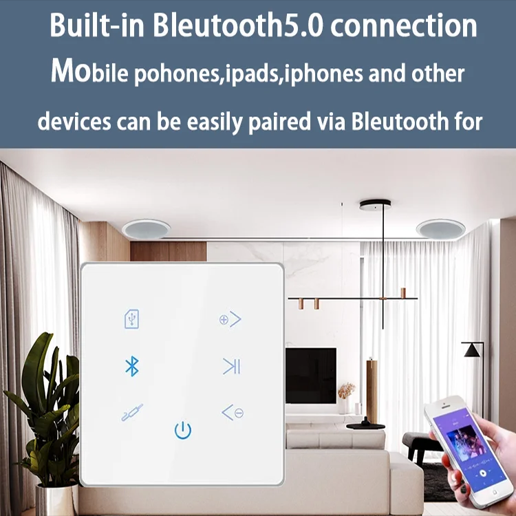 Amplificateur mural Bluetooth, - Audio Music For Background avis et prix